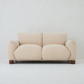 Front view of Sumi 2-Seater Sofa in Oatmeal fabric